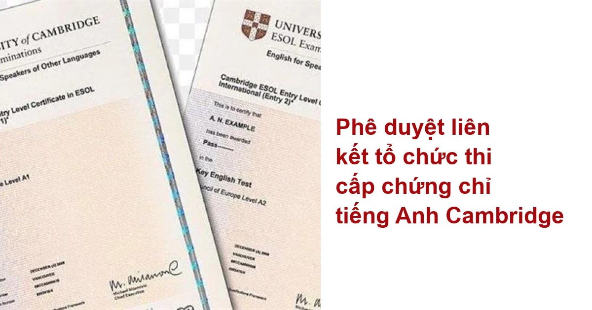 Quyết định: Phê duyệt liên kết tổ chức thi cấp chứng chỉ tiếng anh Linguaskill